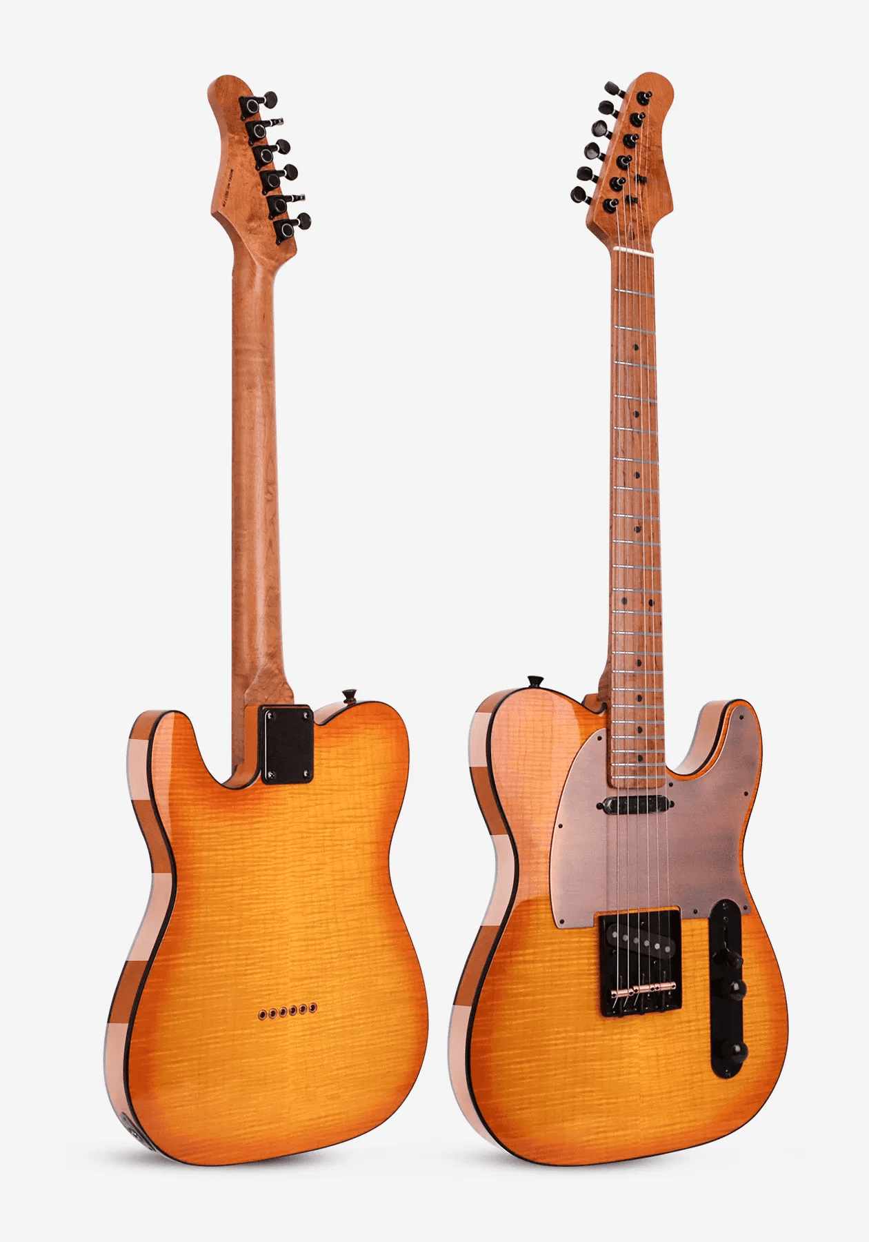 Flamed Maple Veneer TL Electric Guitar with Dual Alnico V Pickups - Image 3
