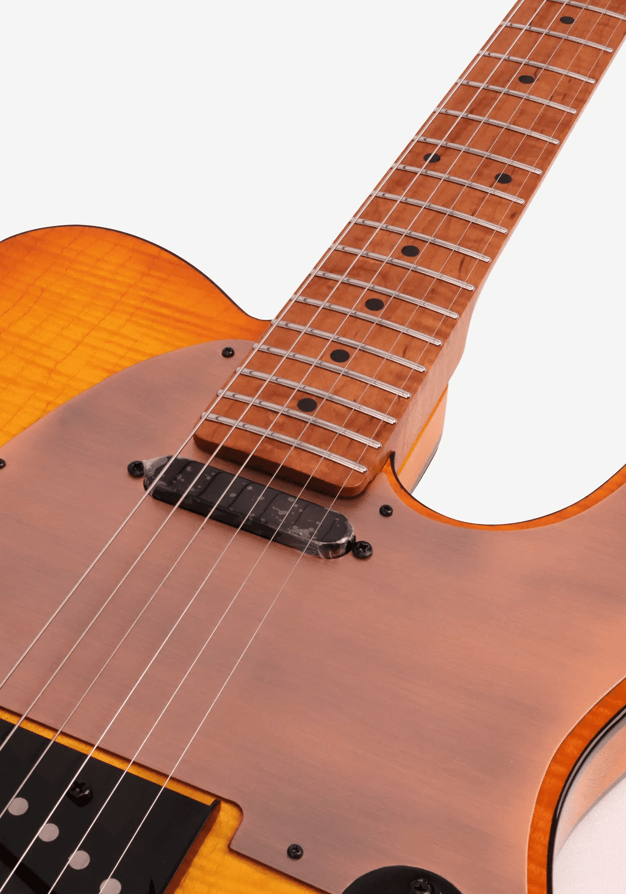 Flamed Maple Veneer TL Electric Guitar with Dual Alnico V Pickups - Image 4