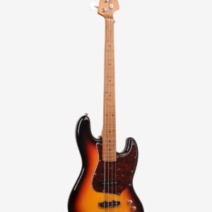 Poplar Body Round Fret Electric Bass with 3 way mid freq. selector