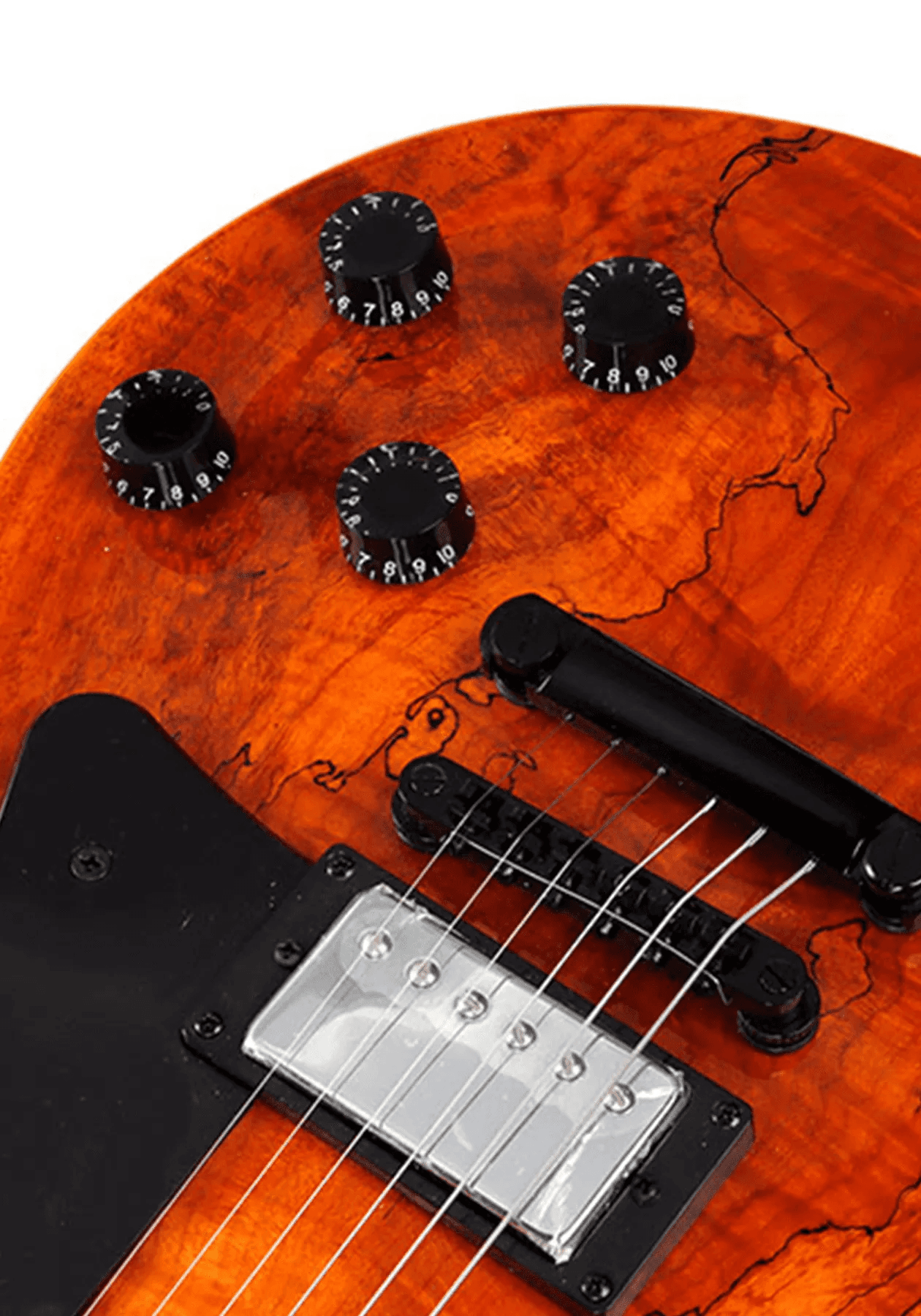 22-Fret LP Electric Guitar with Spalted Maple Veneer and Humbucker Pickups - Image 5