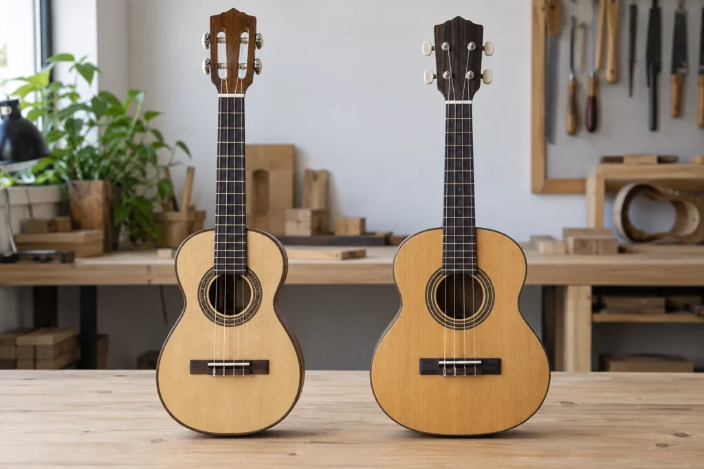 Illustrative comparison of Brazilian and Portuguese cavaquinho samples