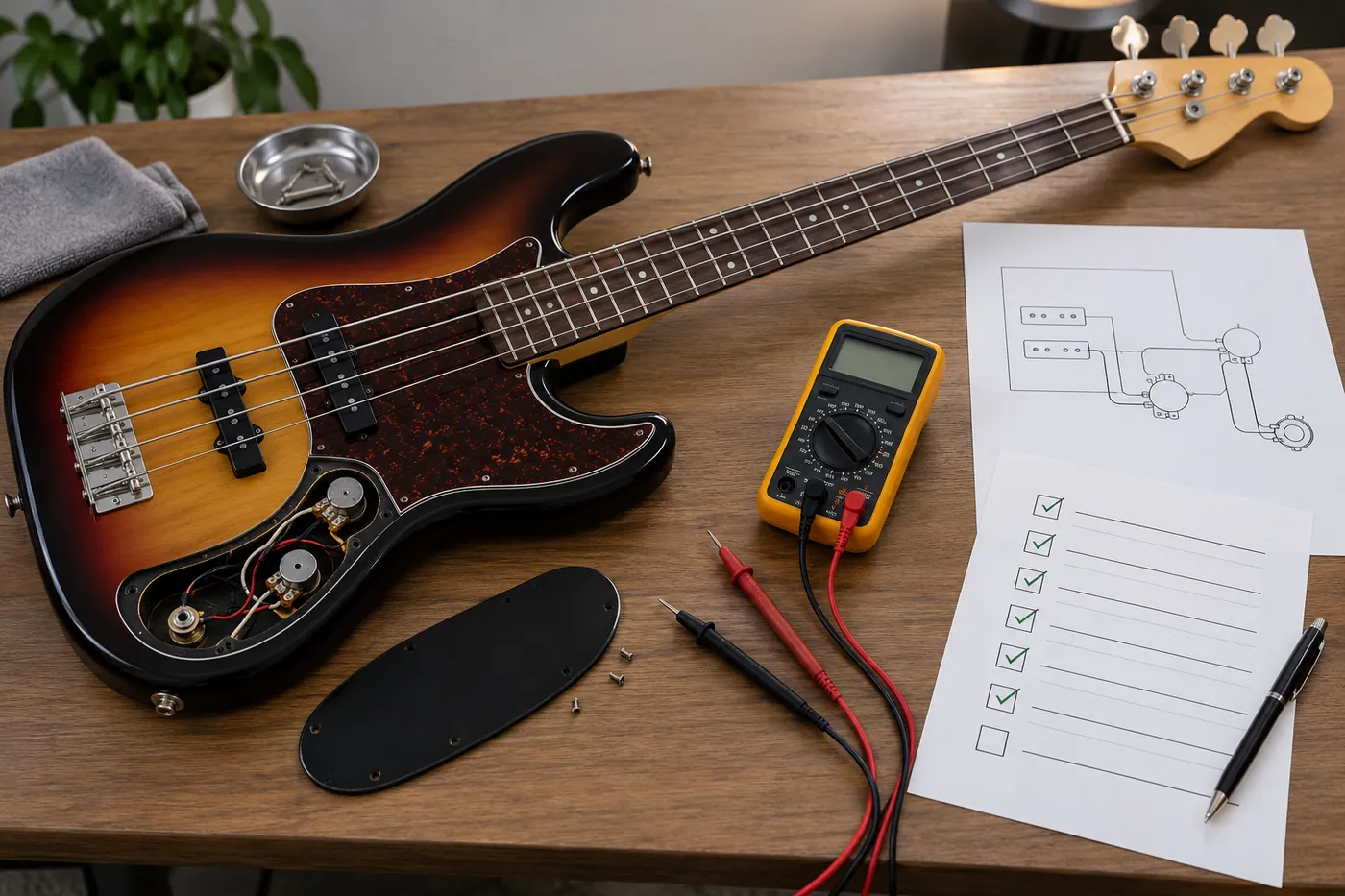 Illustrative electric bass electronics approval review